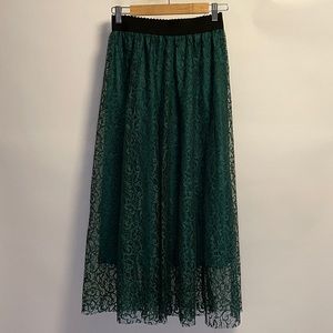 Green Lace Skirt